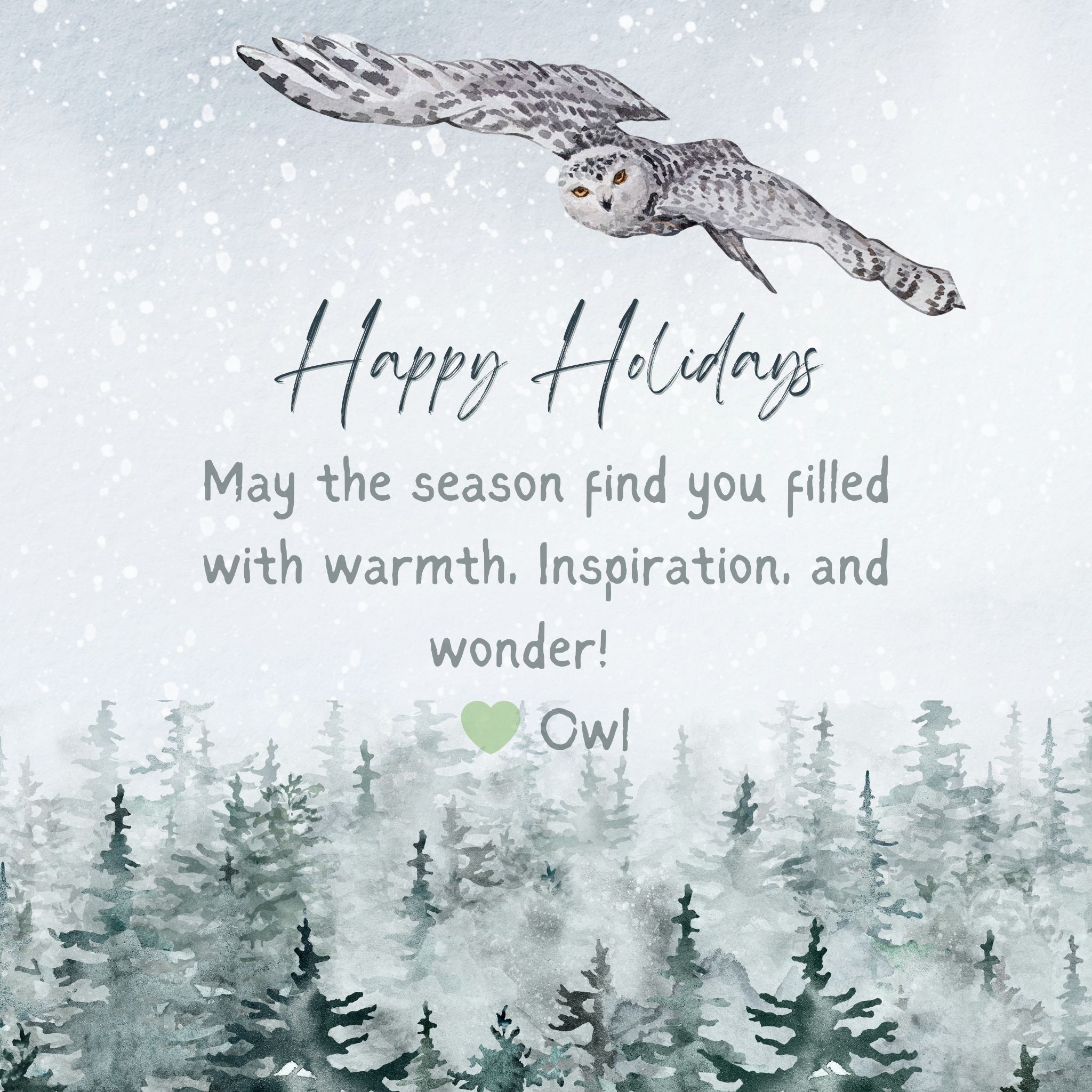 Christmas-card Through Owl's Eye