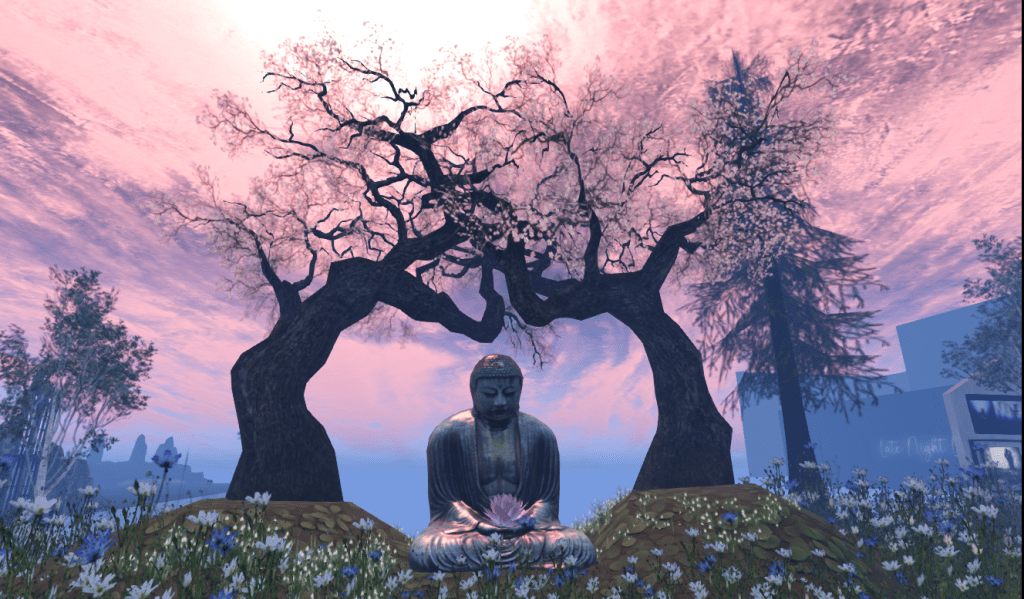 Cloud Galleries sky exhibits above Corsica South Coasters in Second Life.