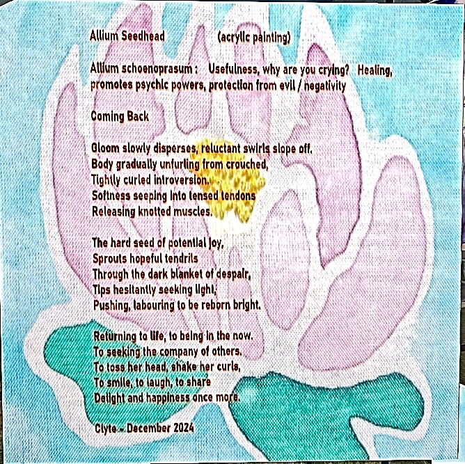 Allium Seed head poetry by Clyte