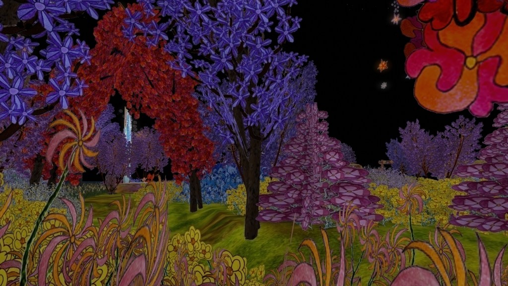 Flower Power HIppiestock landscape created by Ceakay Ballyhoo in Second Life