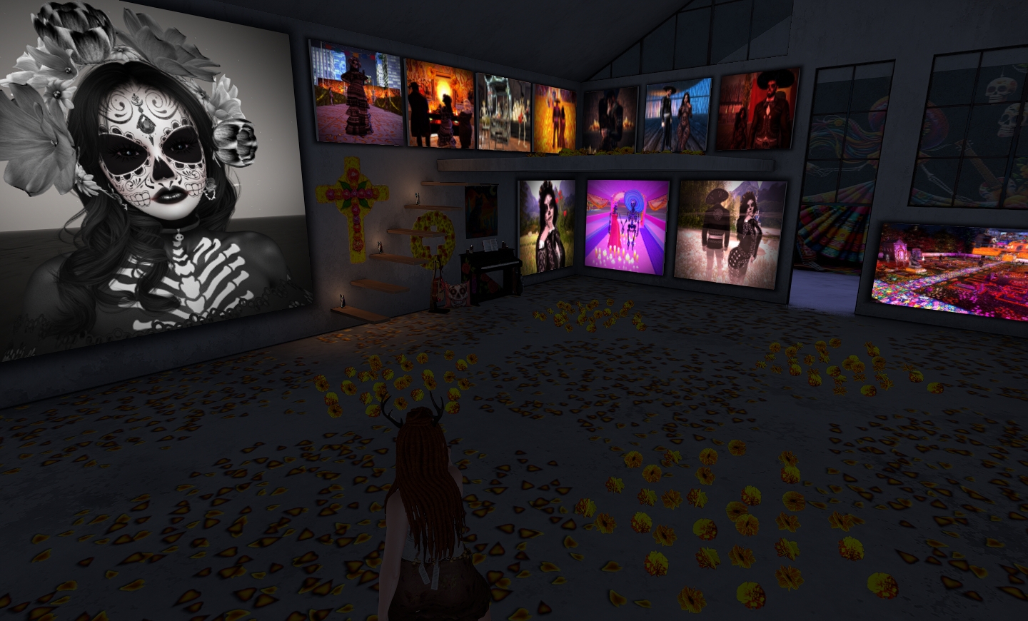 Lyric Luna’s Día de los Muertos Exhibit in Second Life