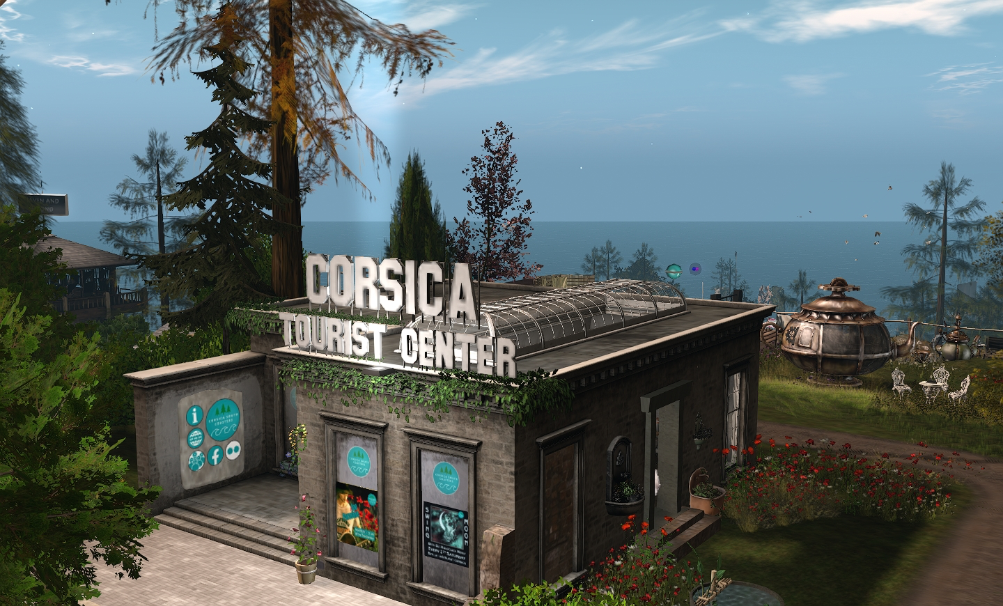 The View from the Corsica Tourist Center & Tea Garden